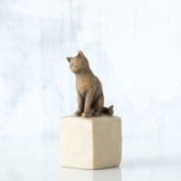 ウィローツリー彫像 【Love my Cat(dark)】 - 私の愛猫